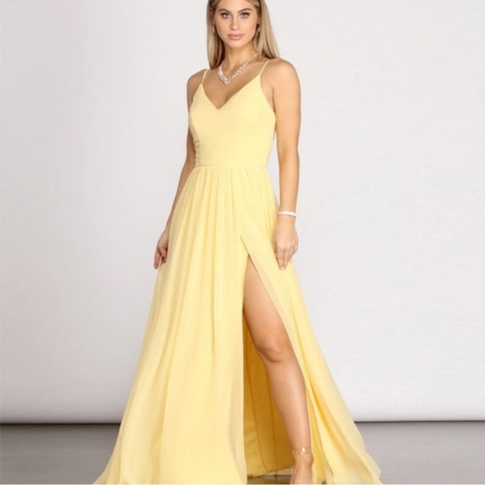 Windsor Yellow Formal Polly Dress Size XS